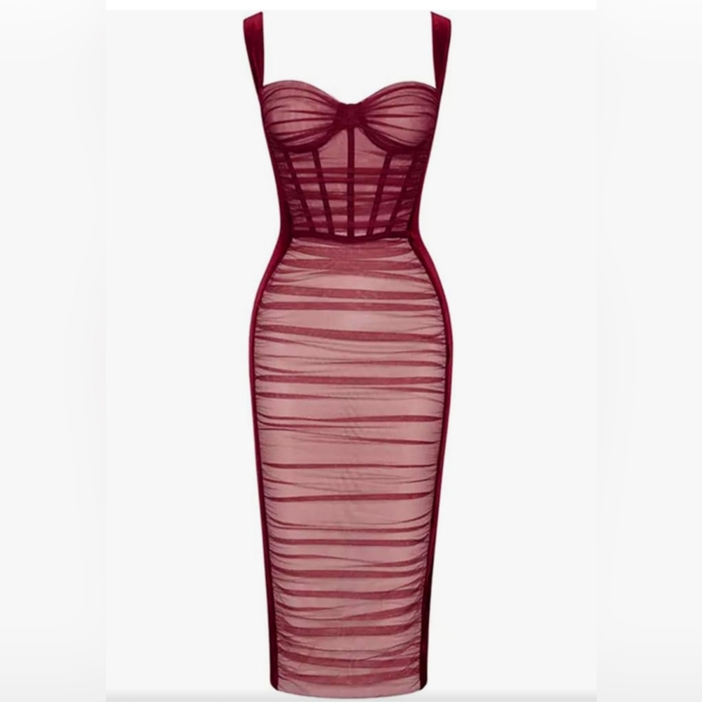 Luxedress velvet mesh dress